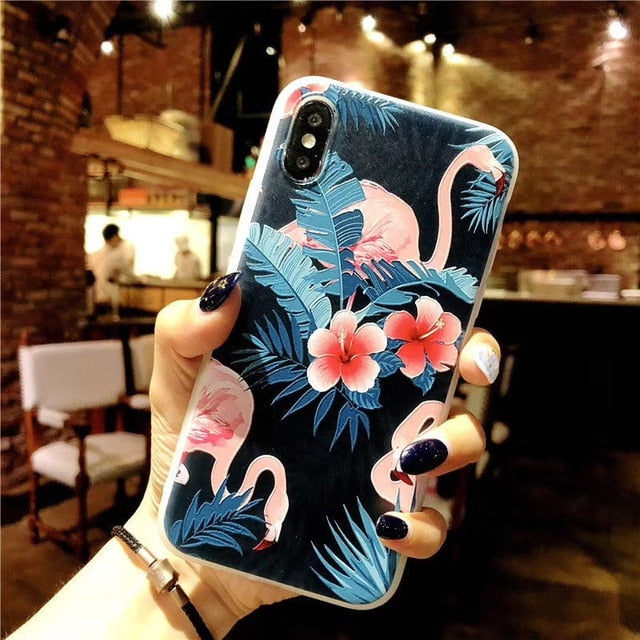 MOUSEMI Luxury 3D Silicone Case For iPhone 6 7 6S 8 Plus 5S SE X XS MAX XR Shockproof Flower Phone Case For iPhone 6 7 Case Girl