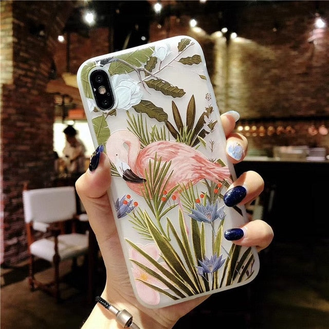 MOUSEMI Luxury 3D Silicone Case For iPhone 6 7 6S 8 Plus 5S SE X XS MAX XR Shockproof Flower Phone Case For iPhone 6 7 Case Girl
