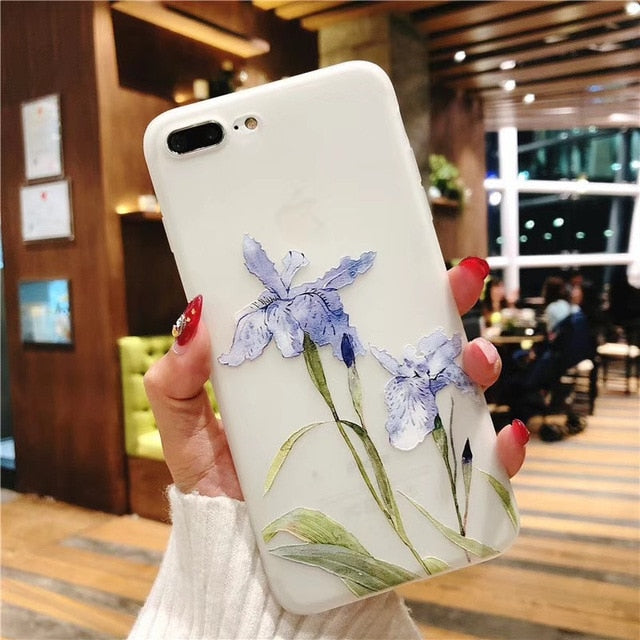 MOUSEMI Luxury 3D Silicone Case For iPhone 6 7 6S 8 Plus 5S SE X XS MAX XR Shockproof Flower Phone Case For iPhone 6 7 Case Girl