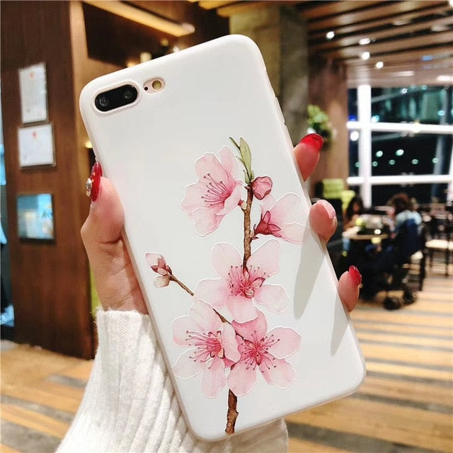 MOUSEMI Luxury 3D Silicone Case For iPhone 6 7 6S 8 Plus 5S SE X XS MAX XR Shockproof Flower Phone Case For iPhone 6 7 Case Girl